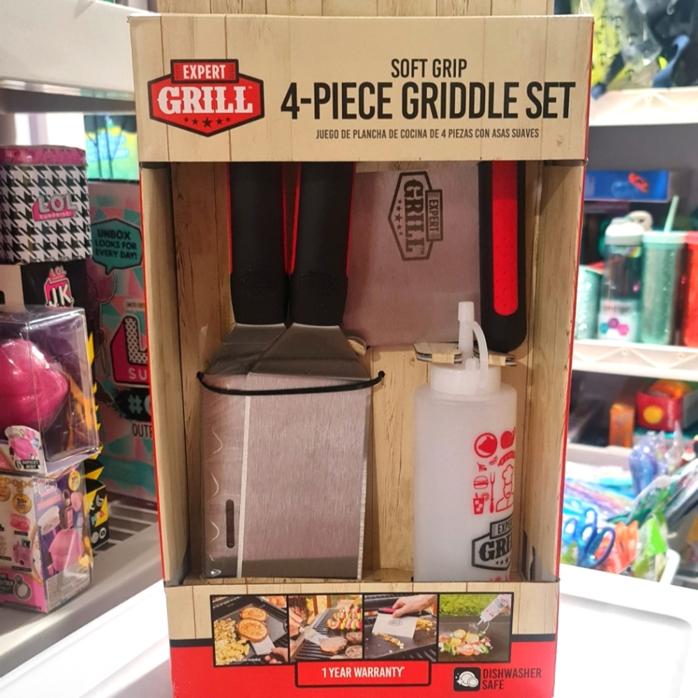 4 Piece Soft Grip Griddle Set NIB
